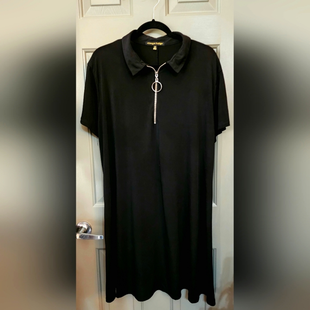 Plus Size Women's Black Dress